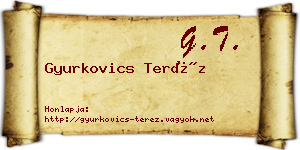 Gyurkovics Teréz névjegykártya
