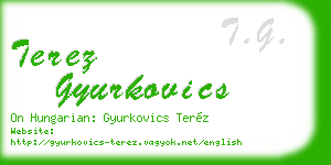 terez gyurkovics business card